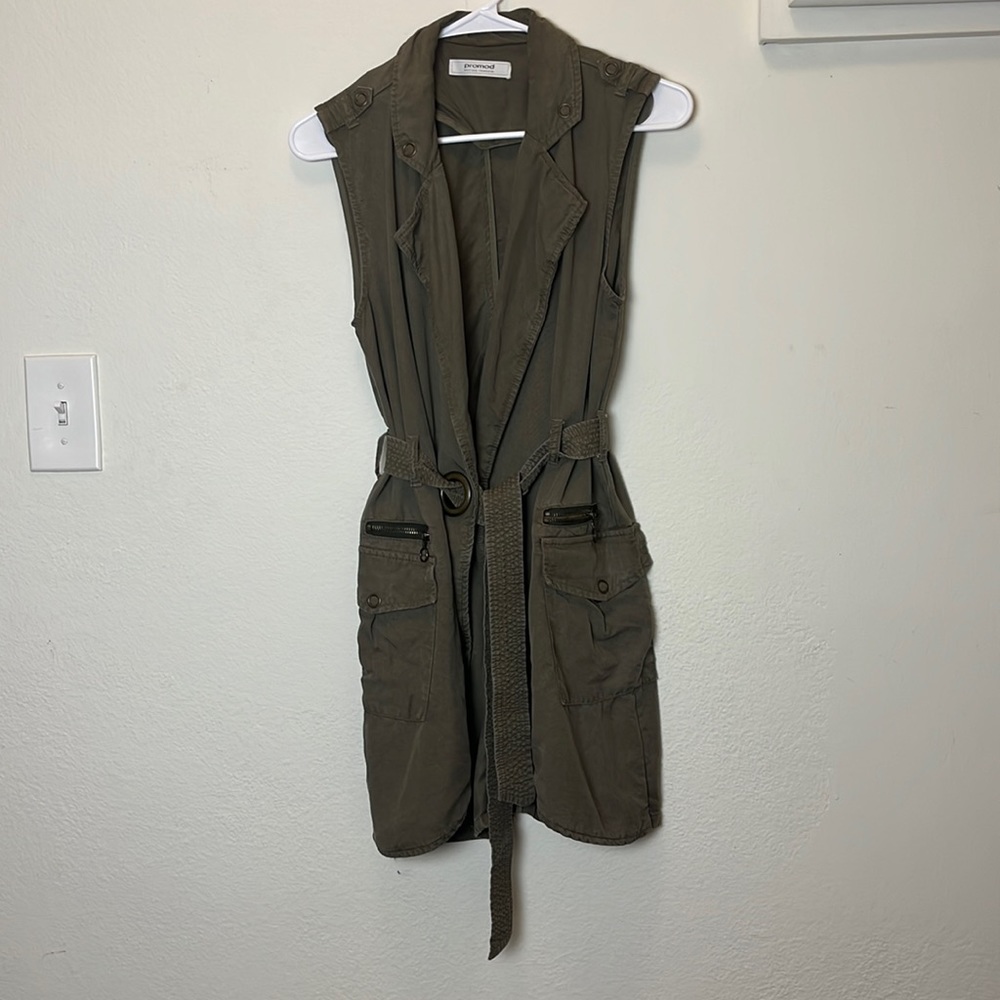 Promod Women’s Green Long Vest XS